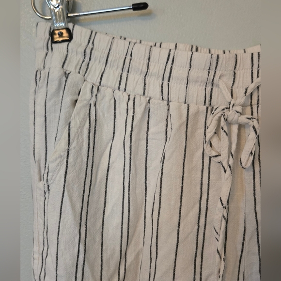 Blue Rain White Wide Leg Linen Pants Size Medium - Picture 3 of 5